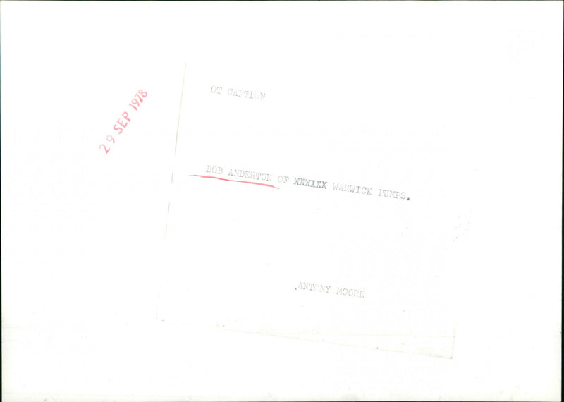 Bob Anderton - Vintage Photograph