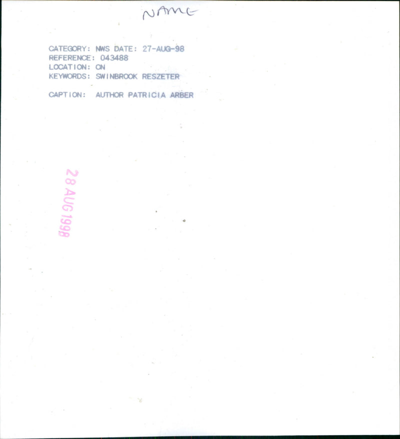 Patricia Arber - Vintage Photograph