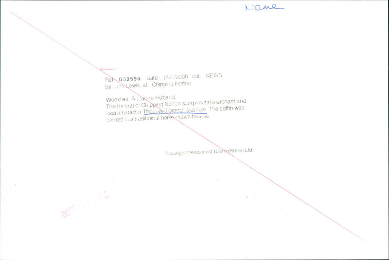 Thomas Aldridge - Vintage Photograph