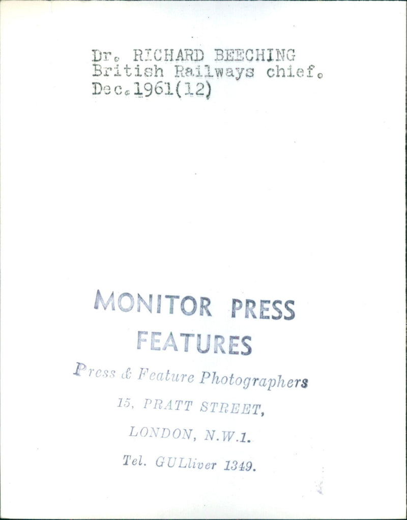 Dr. Richard Beeching - Vintage Photograph