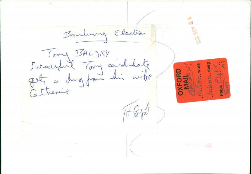 Tony Baldry MP - Vintage Photograph