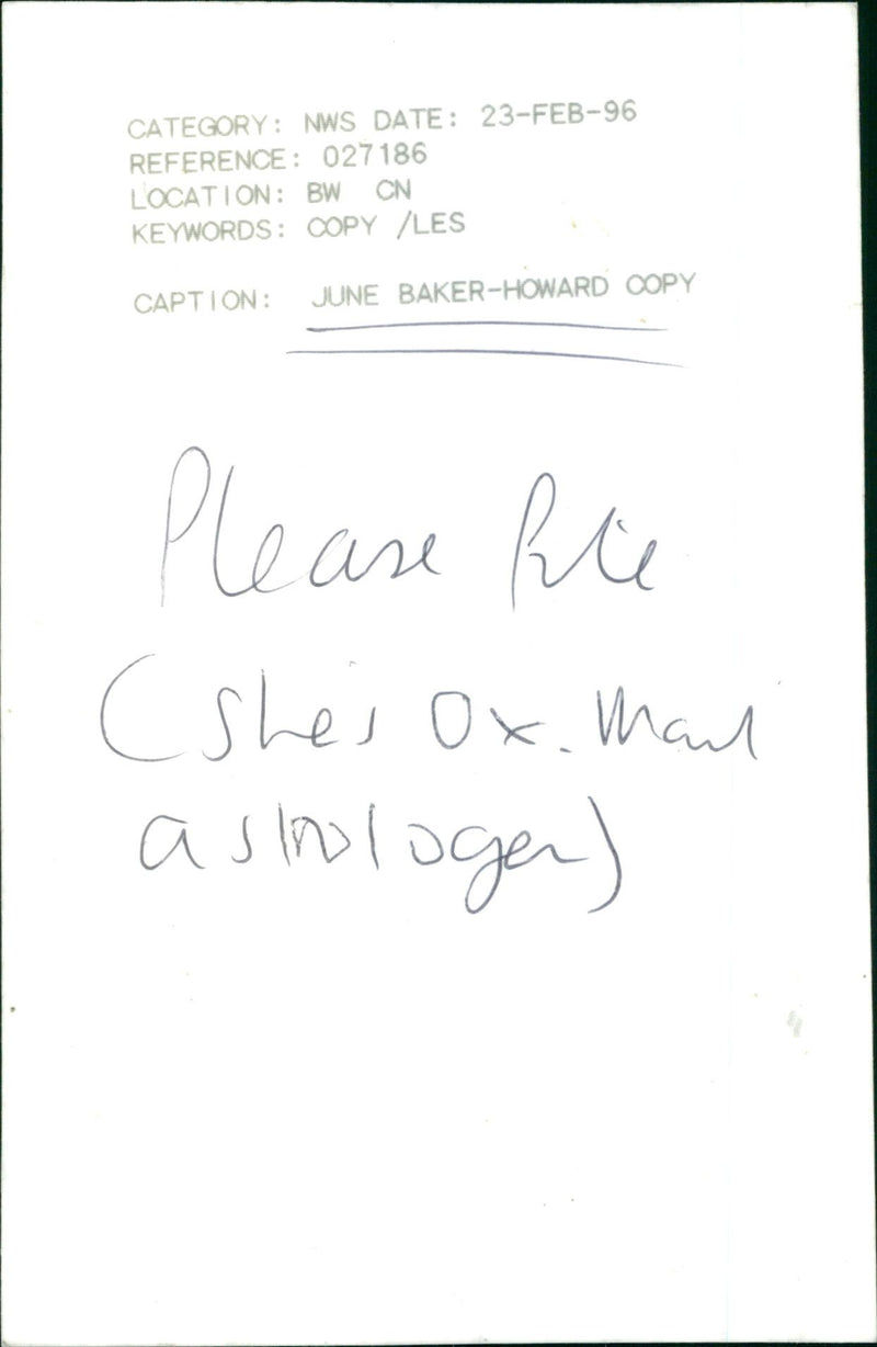 June Baker-Howard - Vintage Photograph