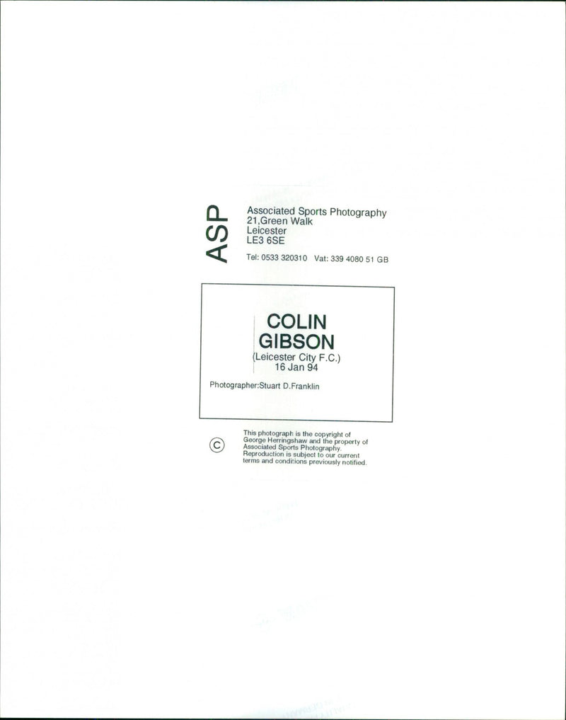 Colin Gibson - Vintage Photograph