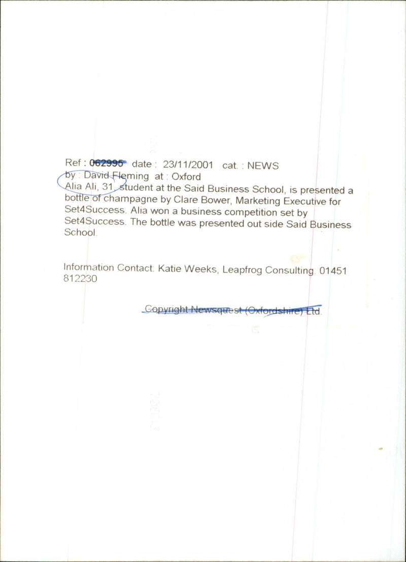 Alia Ali - Vintage Photograph