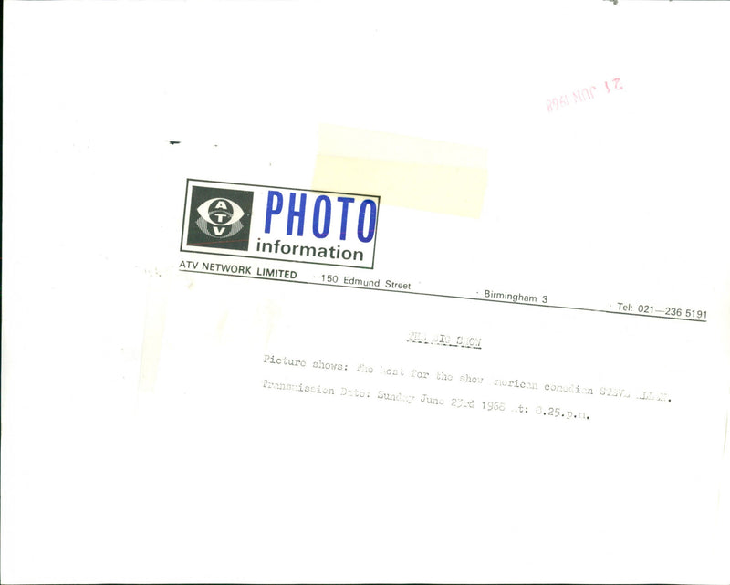 Steve Allen in The Big Show - Vintage Photograph