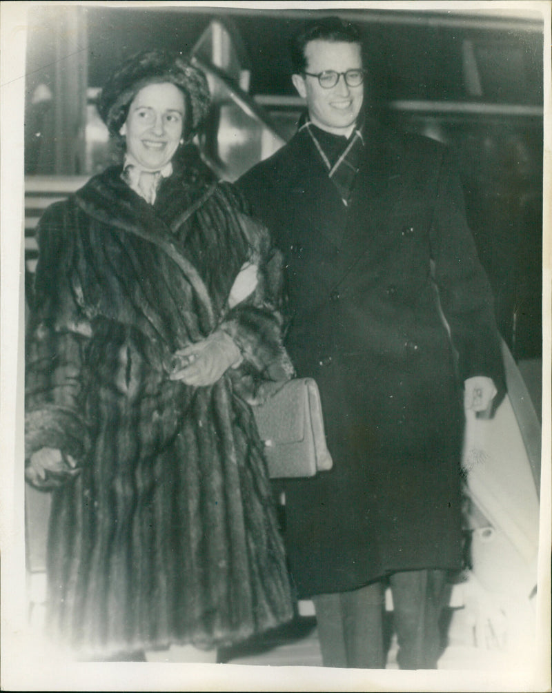Dona Fabiola with King Baudouin - Vintage Photograph