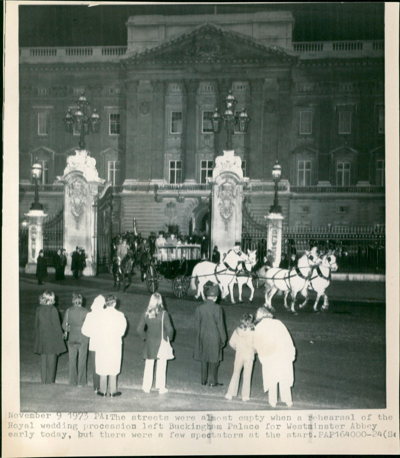 Rehearsal of the Royal Wedding Procession - Vintage Photograph