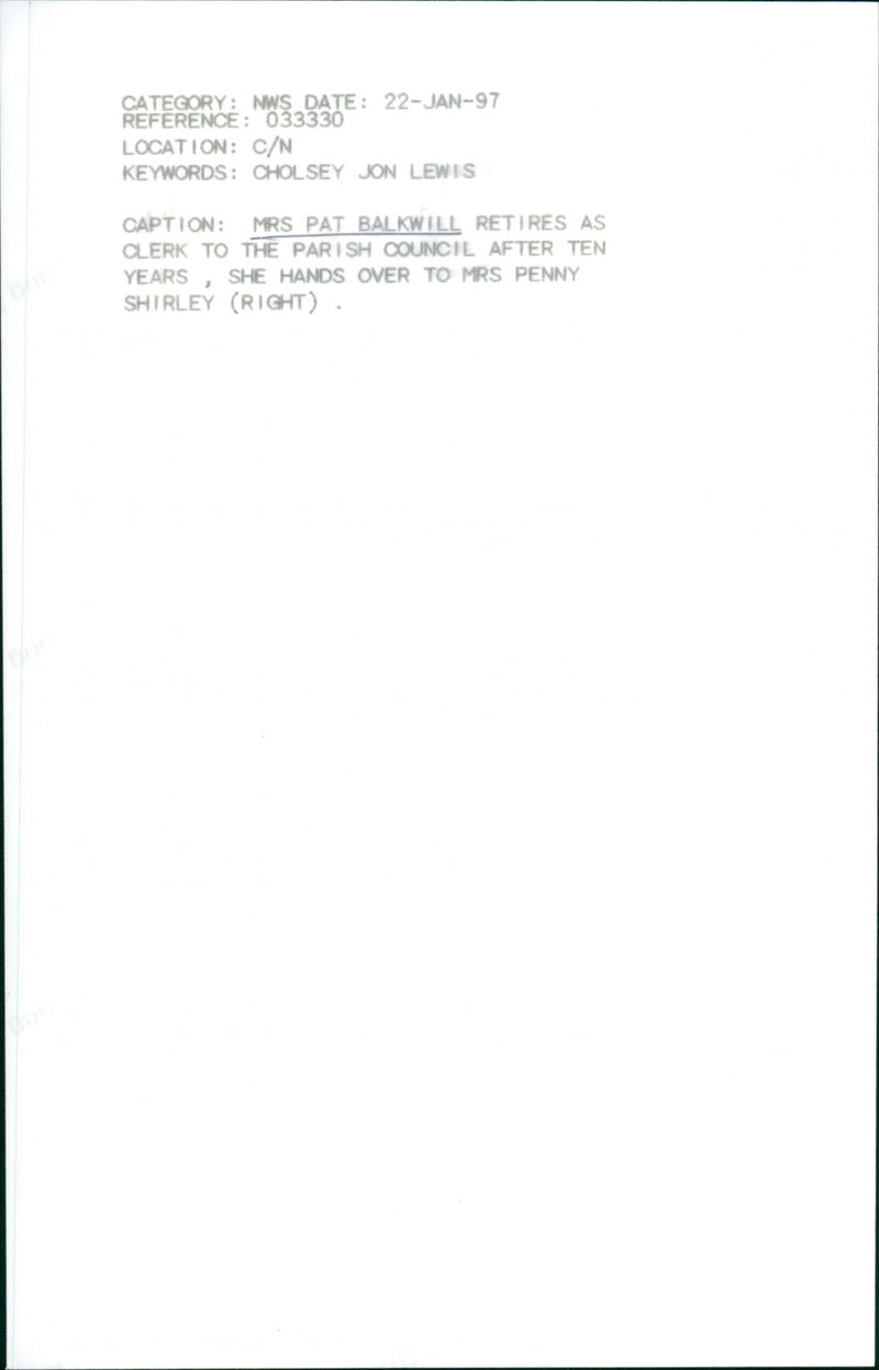 Pat Balkwill - Vintage Photograph