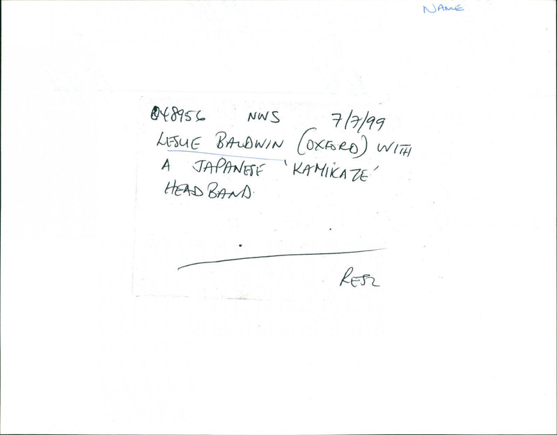 Leslie Baldwin - Vintage Photograph