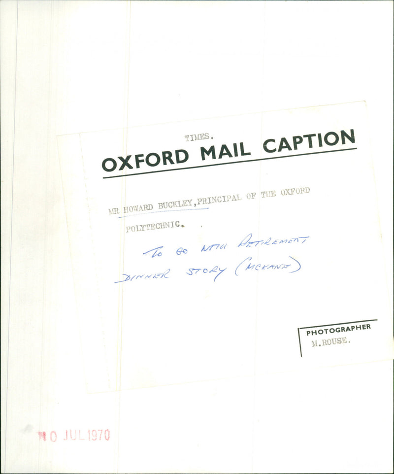 Howard Buckley - Vintage Photograph