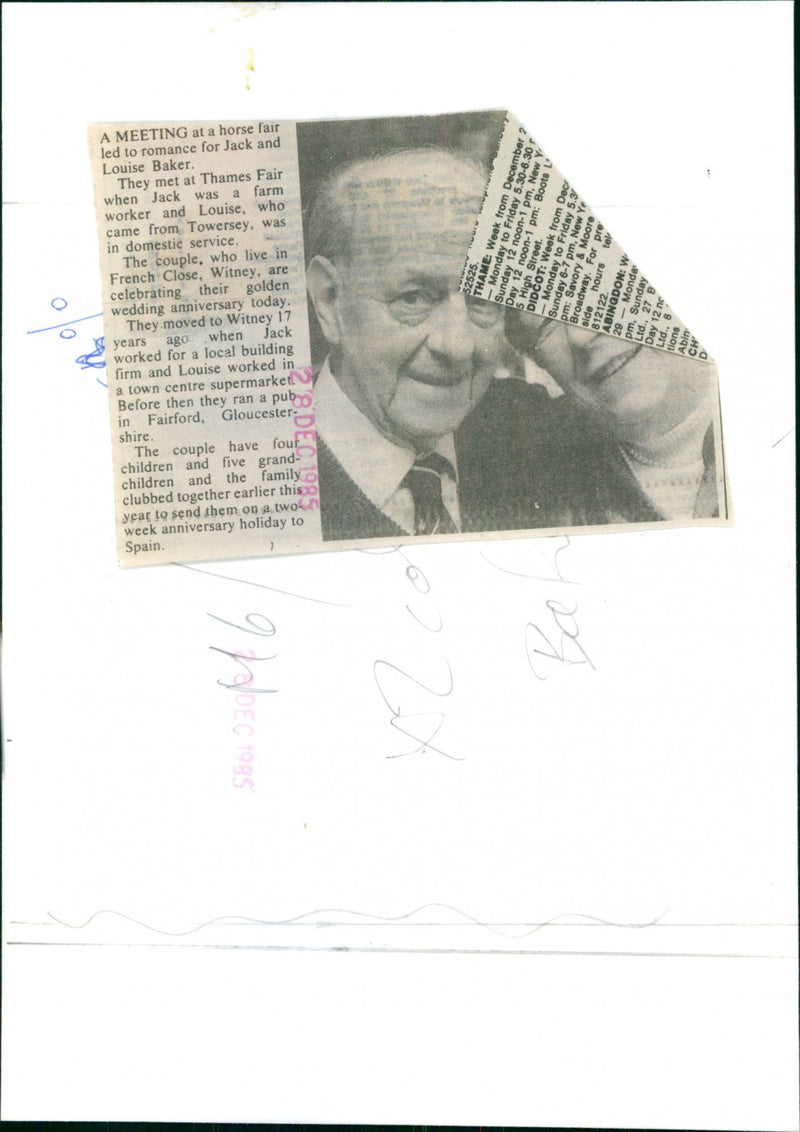 Jack and Louise Baker. - Vintage Photograph