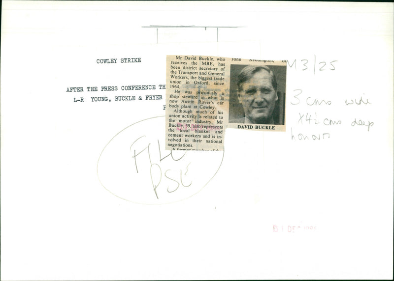 David Buckle - Vintage Photograph