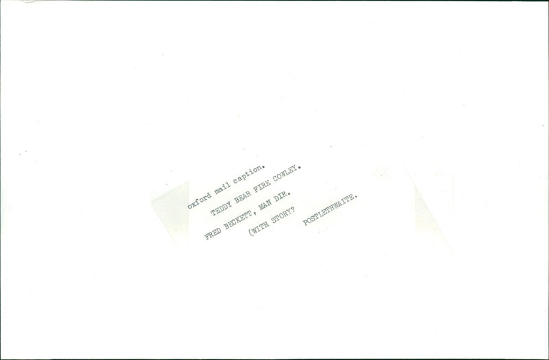 Fred Beckett - Vintage Photograph