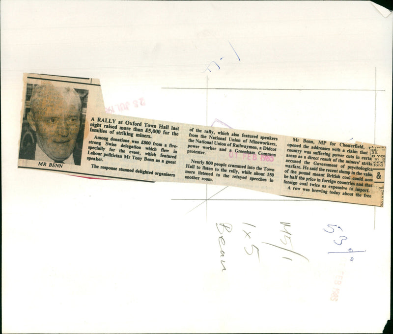 Tony Benn - Vintage Photograph