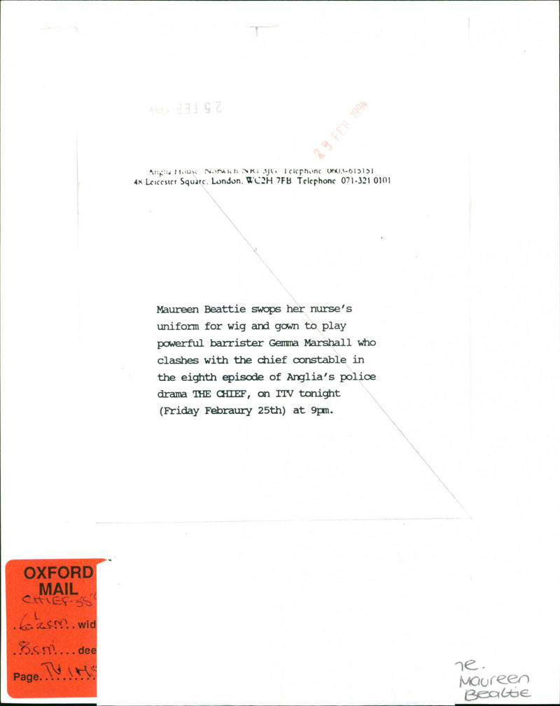 Maureen Beattie - Vintage Photograph