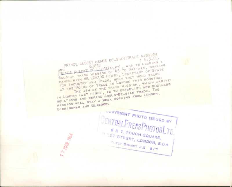 Prince Albert of Liege - Vintage Photograph