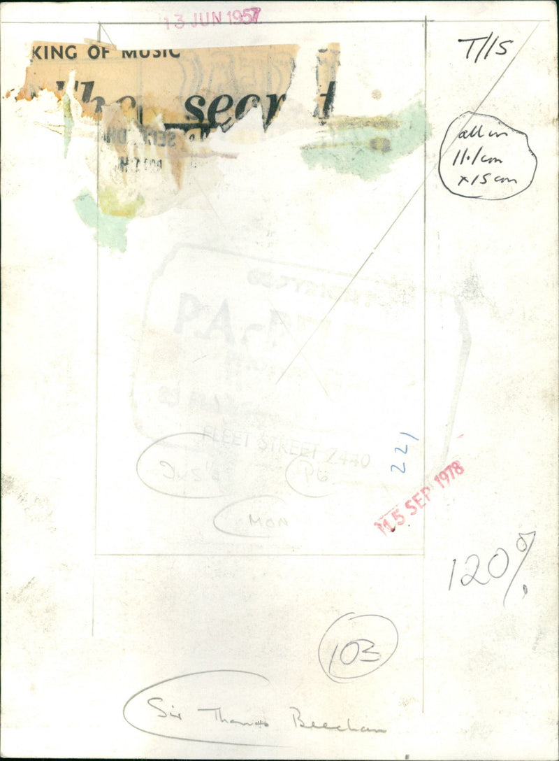 Sir Thomas Beecham - Vintage Photograph