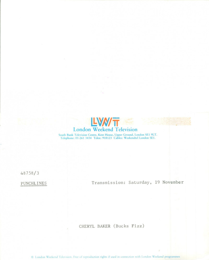 Cheryl Baker - Vintage Photograph