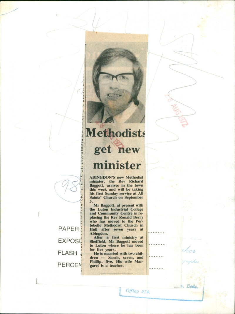 Rev. Richard Baggott - Vintage Photograph