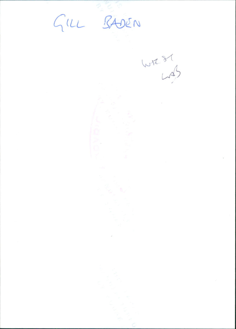 Gill Baden - Vintage Photograph