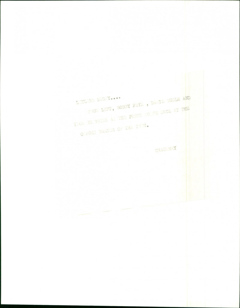 David Buckle - Vintage Photograph