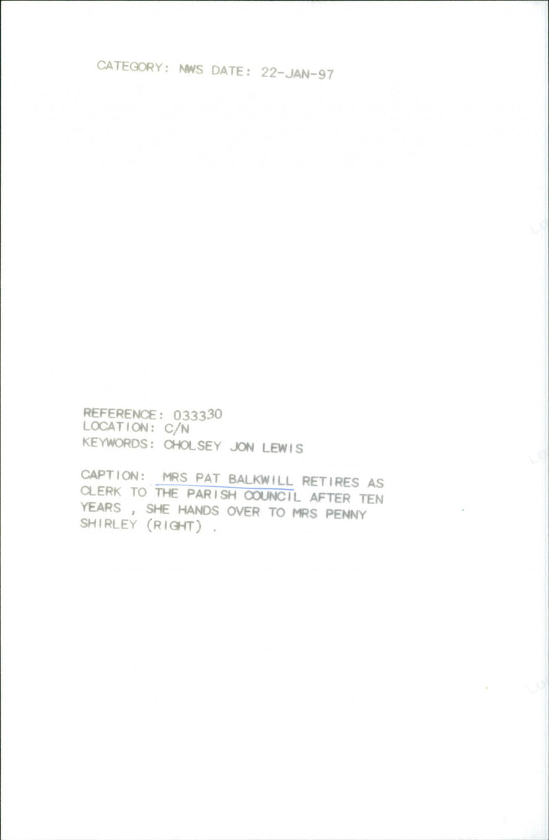 Pat Balkwill - Vintage Photograph