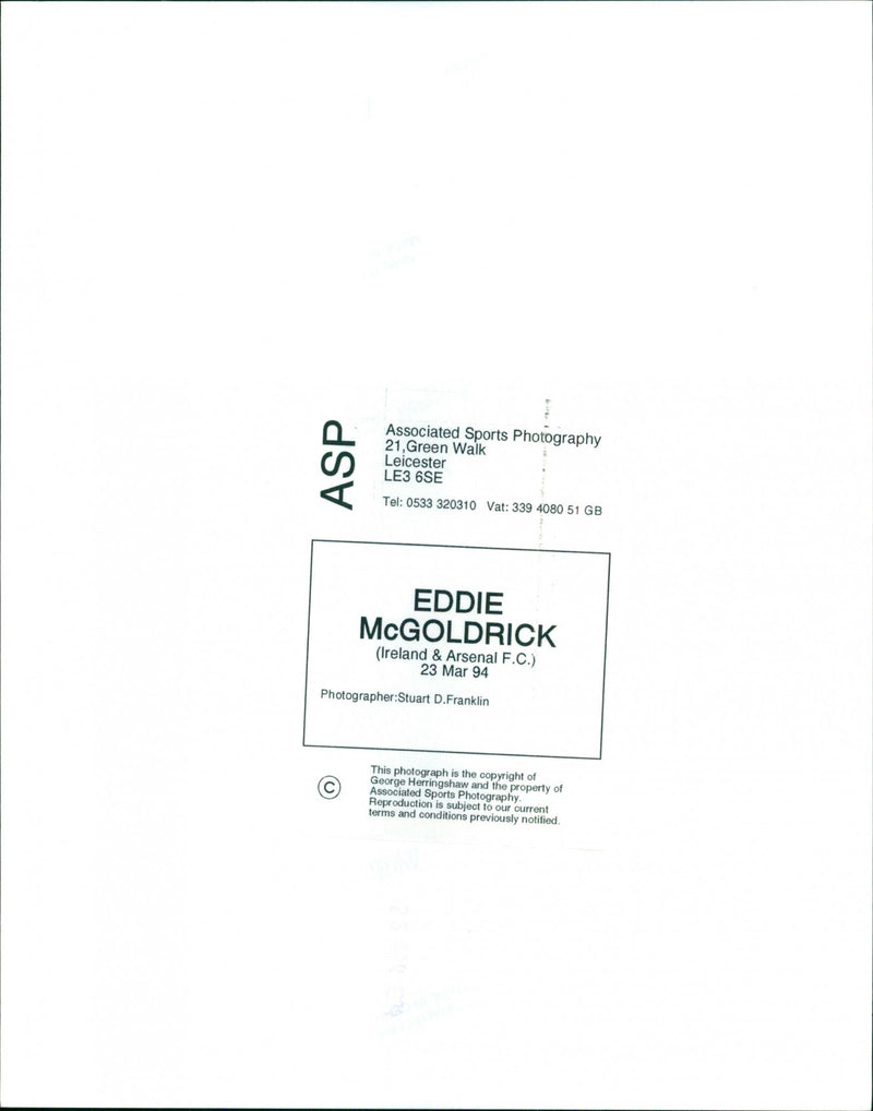 Eddie McGoldrick - Vintage Photograph