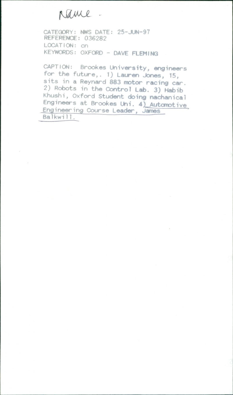 James Balkwill - Vintage Photograph