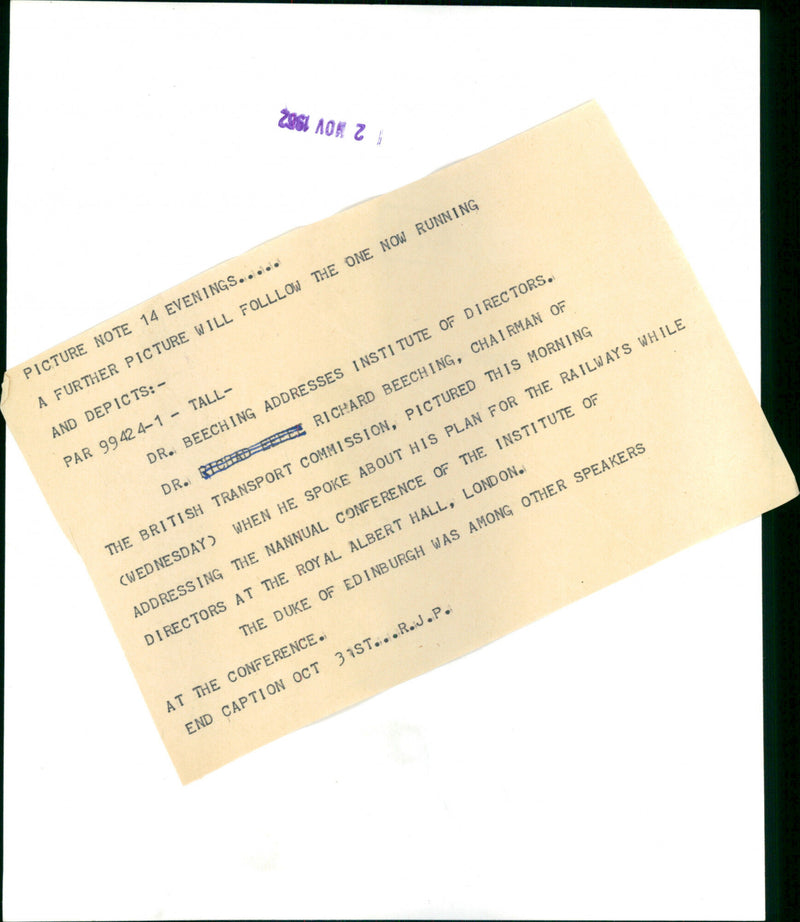 Dr. Richard Beeching - Vintage Photograph