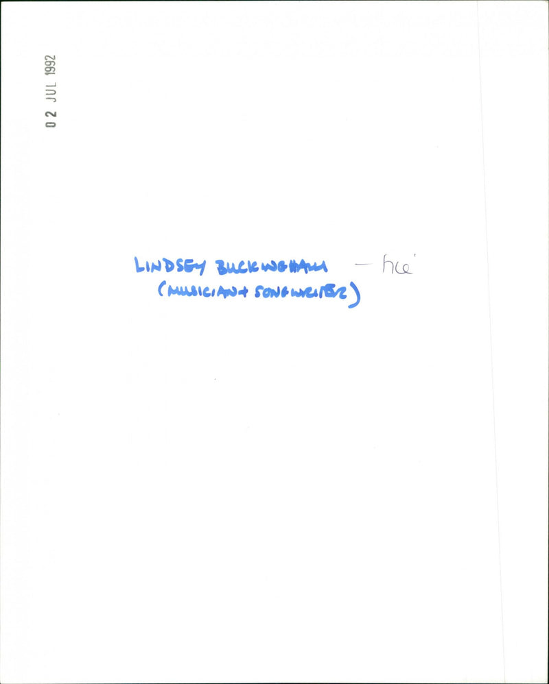 Lindsey Buckingham - Vintage Photograph