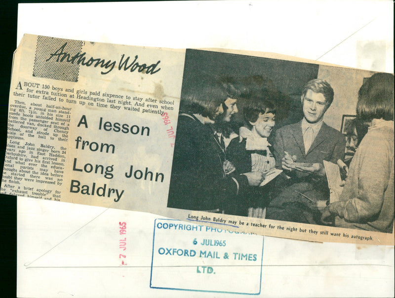 Long John Baldry - Vintage Photograph