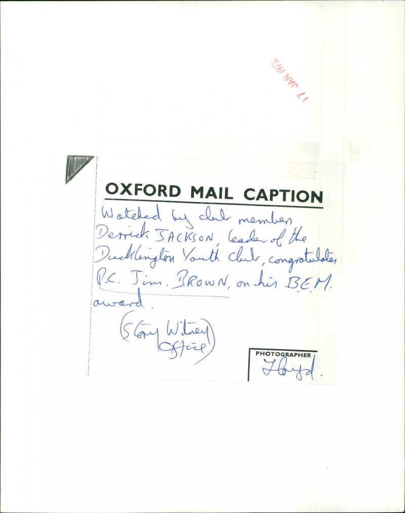 PC Jim Brown - Vintage Photograph