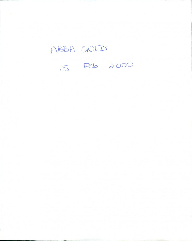 Abba Gold - Vintage Photograph