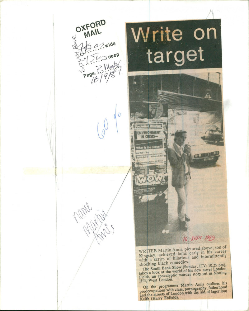 Martin Amis - Vintage Photograph