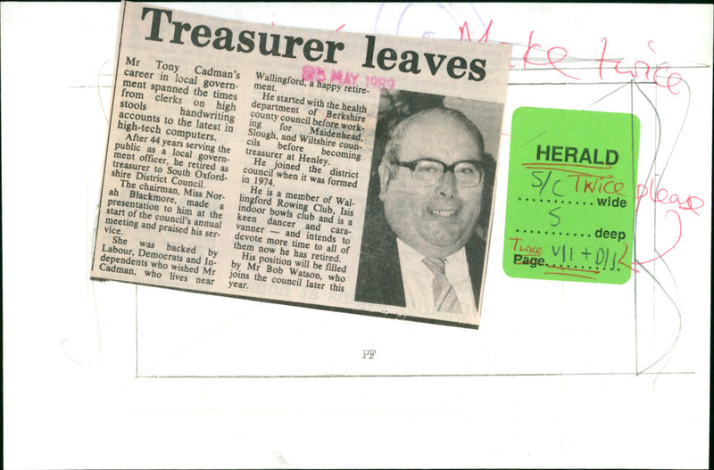 Tony Cadman - Vintage Photograph