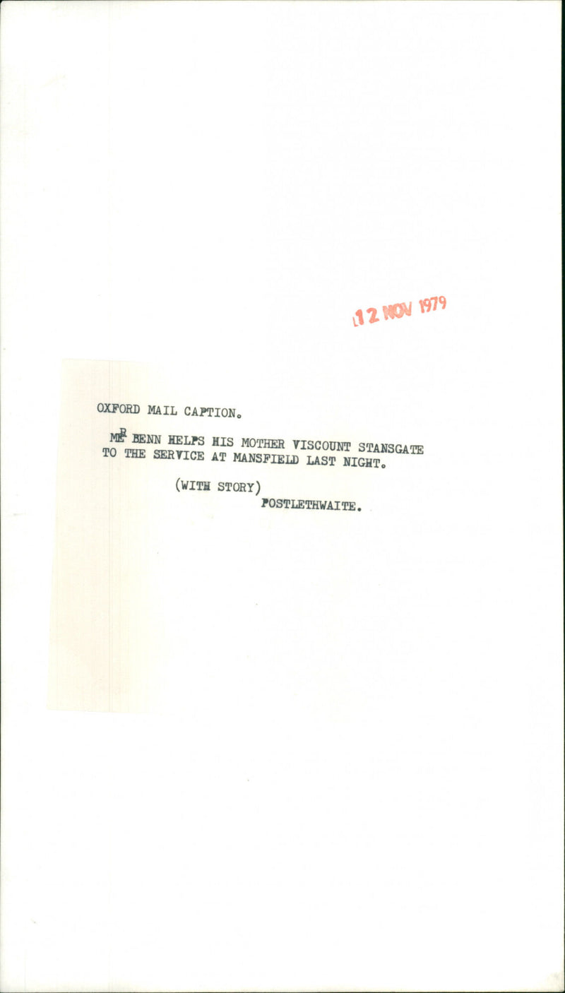 Tony Benn - Vintage Photograph