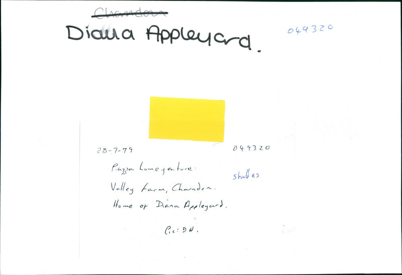 Diana Appleyard - Vintage Photograph