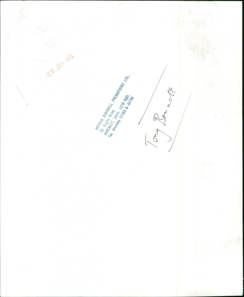 Tony Bennett - Vintage Photograph