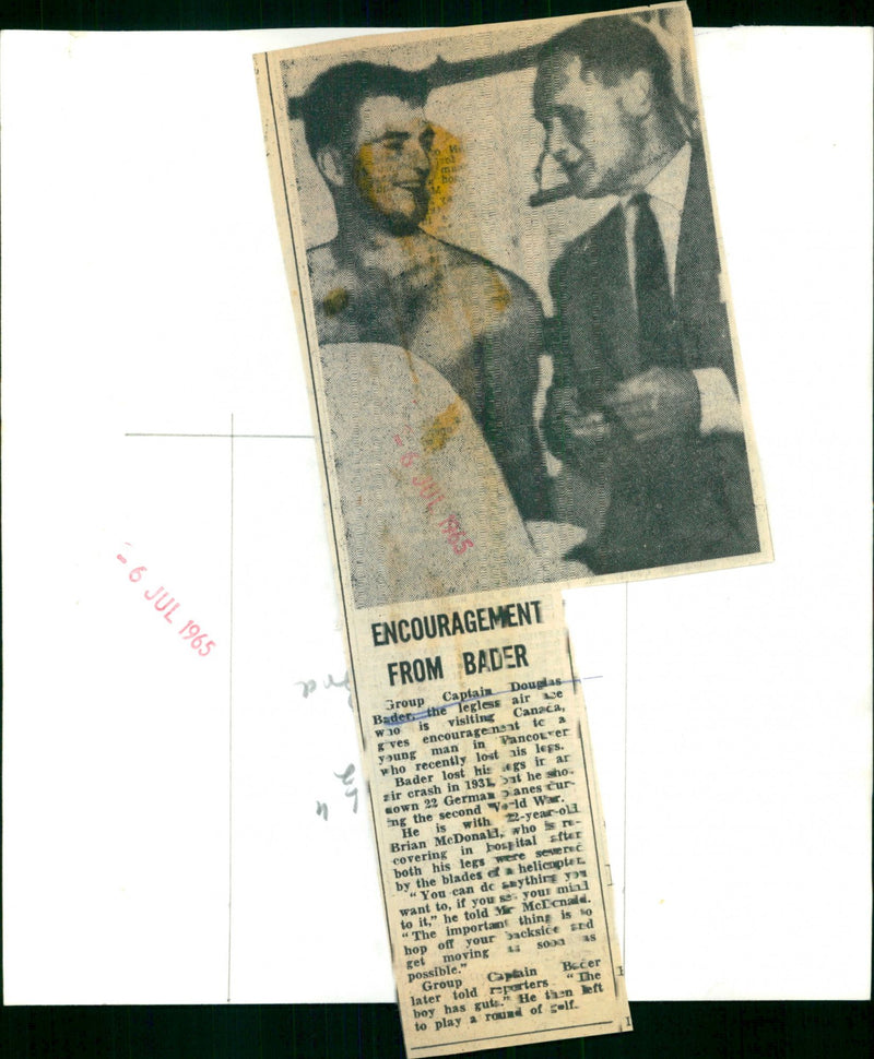 Sir Douglas Bader - Vintage Photograph