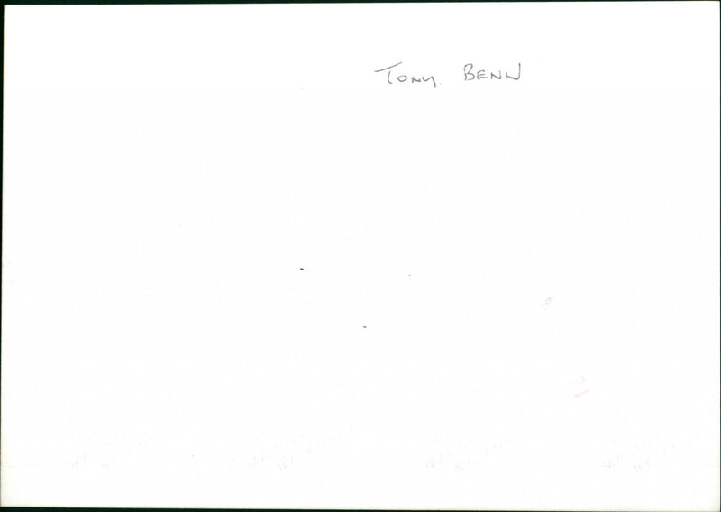 Tony Benn - Vintage Photograph