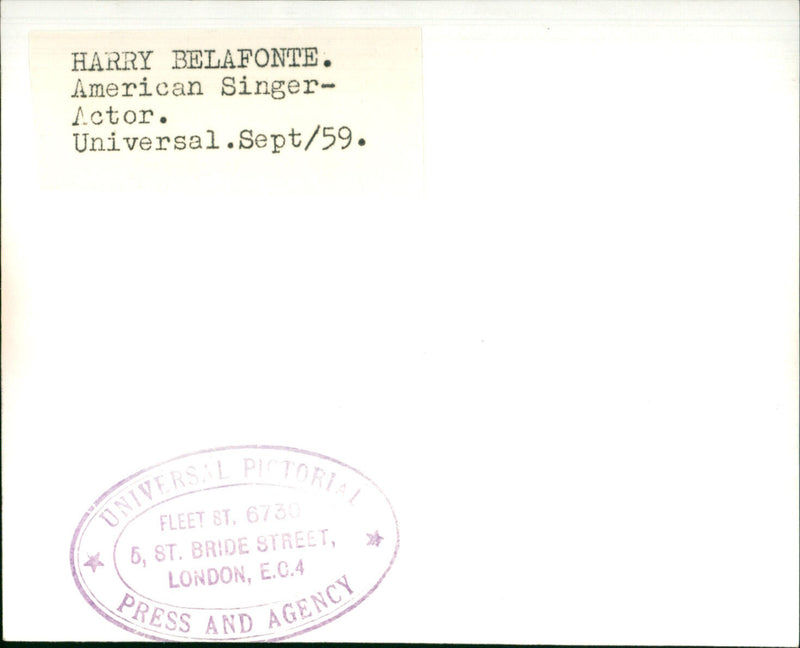 Harry Belafonte - Vintage Photograph