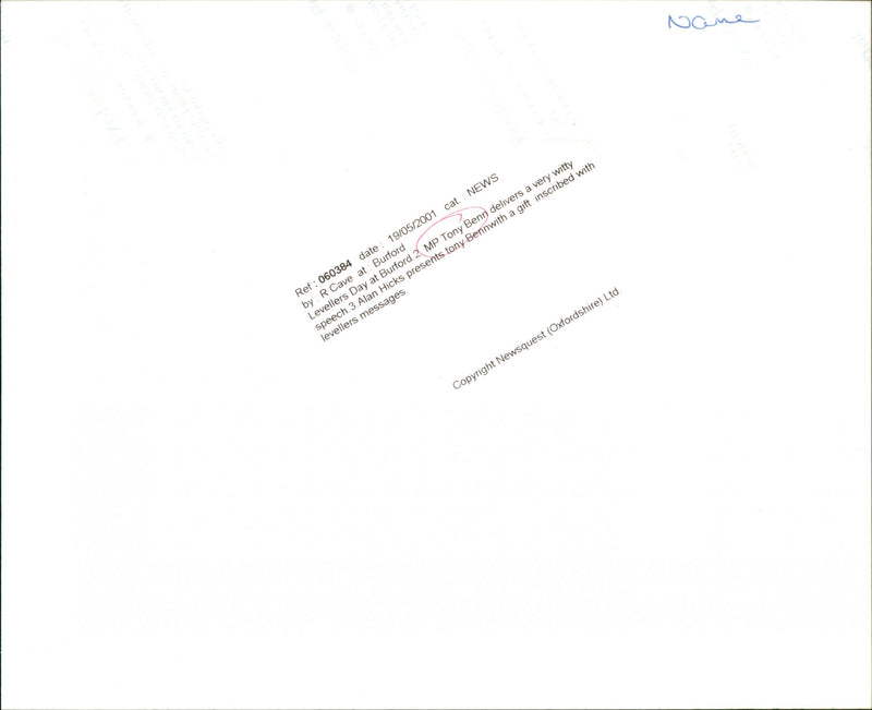 Tony Benn - Vintage Photograph