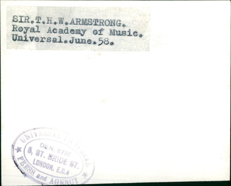 Thomas Armstrong - Vintage Photograph