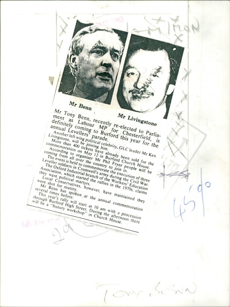 Tony Benn - Vintage Photograph