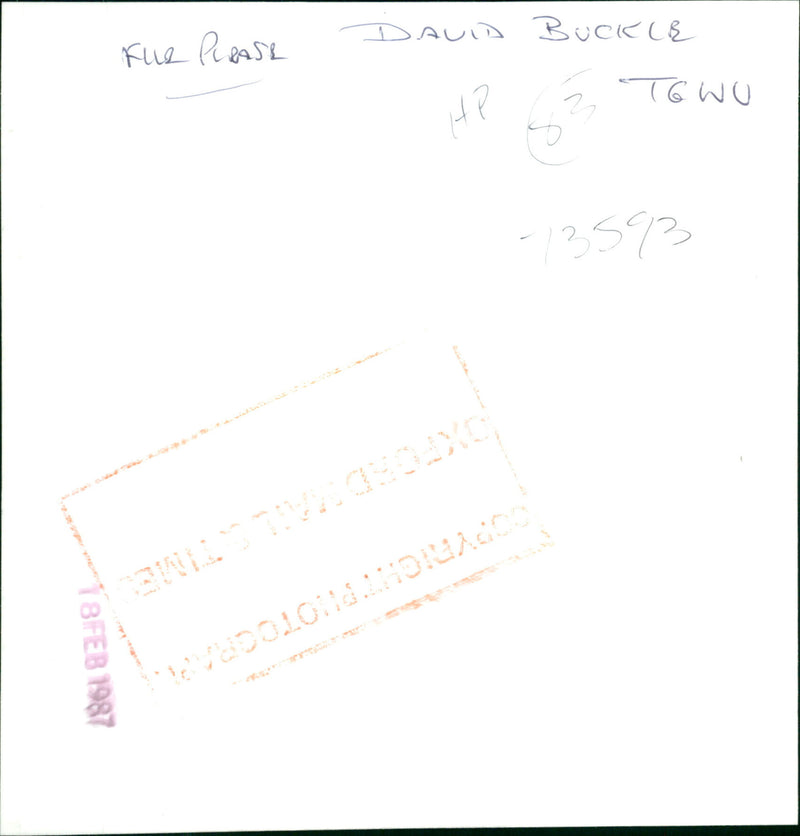 David Buckle - Vintage Photograph