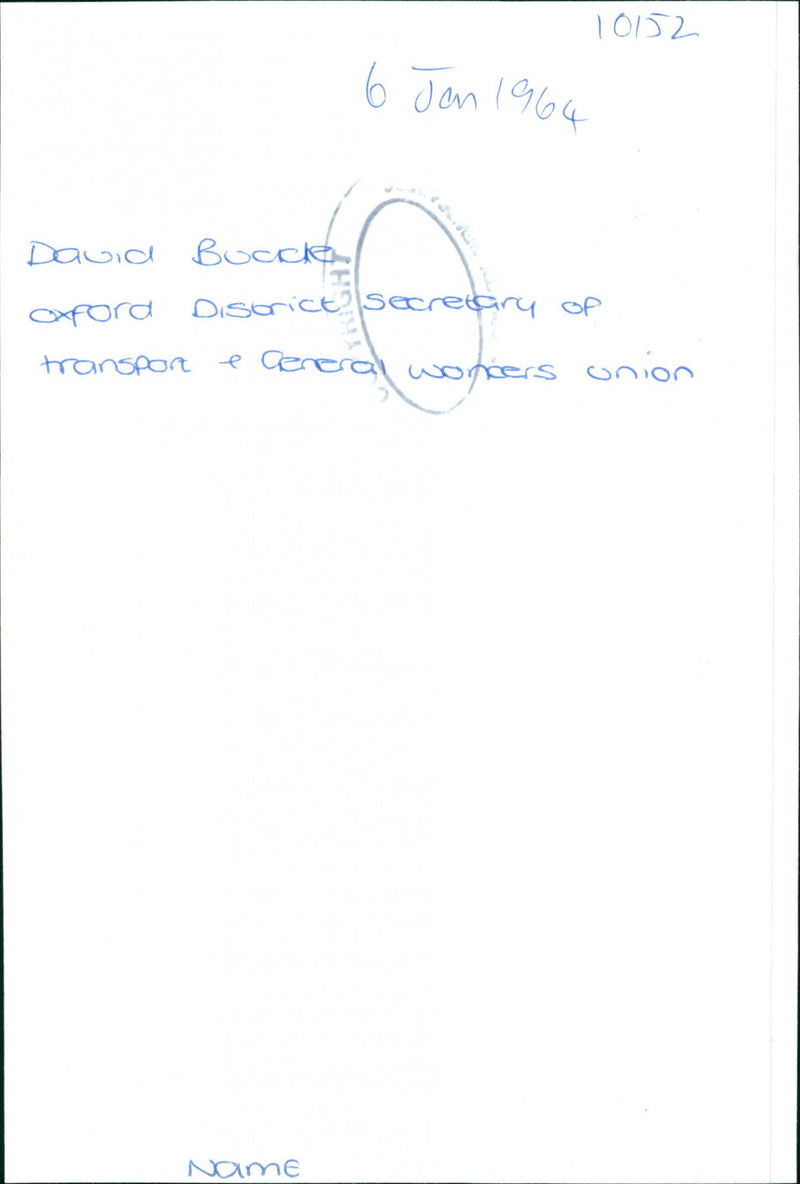 David Buckle - Vintage Photograph