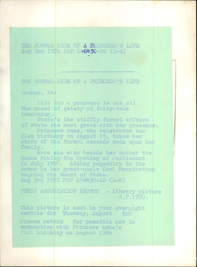 Princess Anne - Vintage Photograph