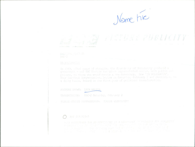 Lech Walesa - Vintage Photograph