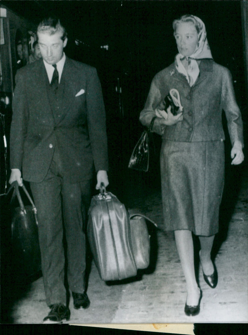 Prince Albert of Liege with Princess Paola - Vintage Photograph