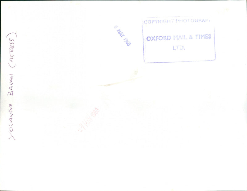 Yolande Bavan - Vintage Photograph